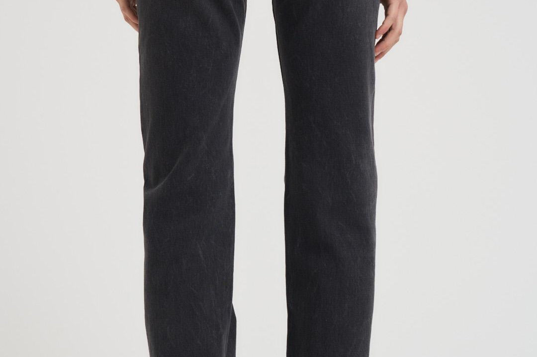 Jeans donna gamba dritta in denim nero STAR BLACKWASH HAIKURE