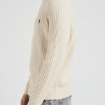 Maglia uomo a costine panna 710974167 003 RALPH LAUREN