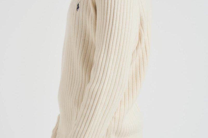 Maglia uomo a costine panna 710974167 003 RALPH LAUREN