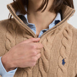 Pullover con cerniera donna beige 211972130 002 RALPH LAUREN