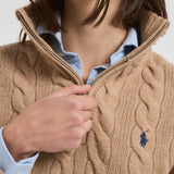 Pullover con cerniera donna beige 211972130 002 RALPH LAUREN