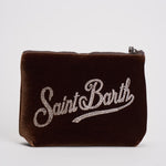 Pochette donna Aline marrone in velluto e strass ALINE VELVETSTRASS19 MC2 SAINT BARTH