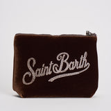 Pochette donna Aline marrone in velluto e strass ALINE VELVETSTRASS19 MC2 SAINT BARTH