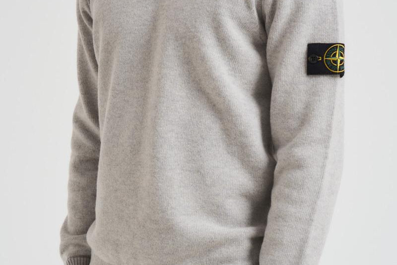 Maglia uomo girocollo grigio chiaro 5100072 S00A3V0M64 STONE ISLAND