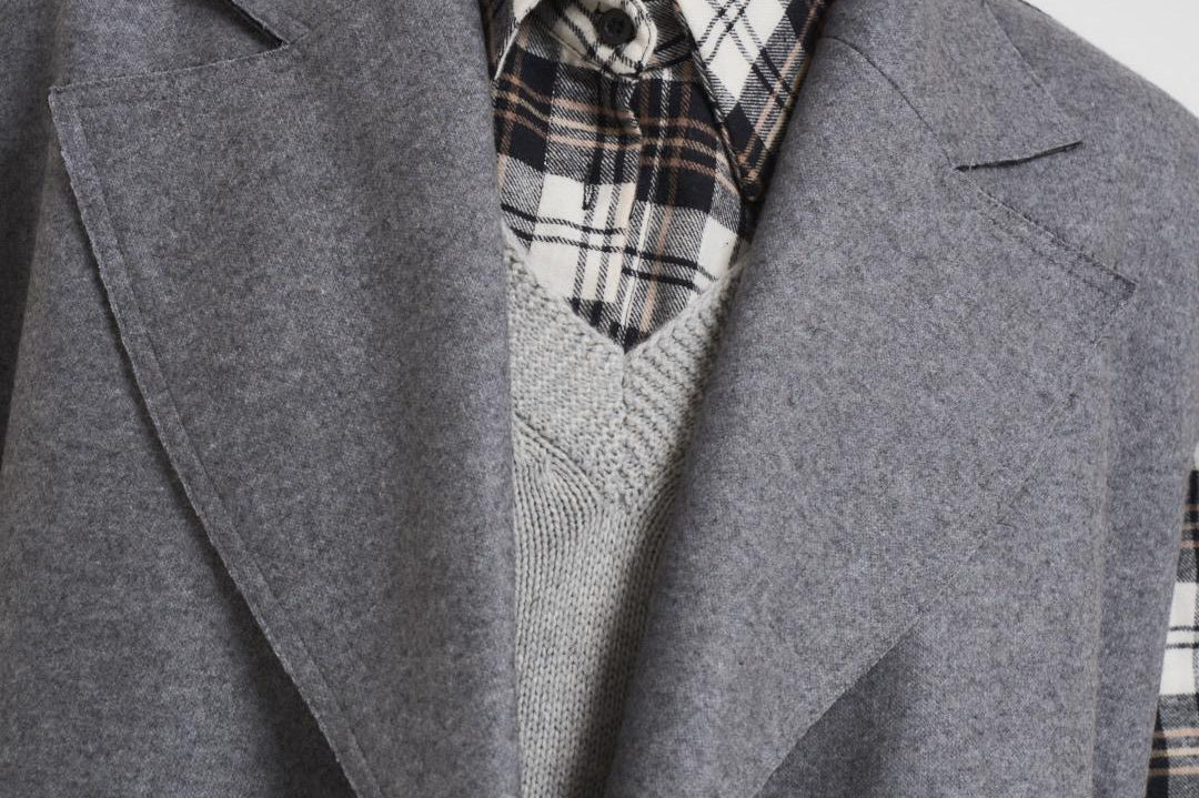 Gilet donna in panno cashmere grigio N42 X92 LIVIANA CONTI