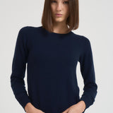 Maglia donna girocollo blu notte CATELINA NAVY ABSOLUT CASHMERE.
