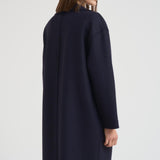 Cappotto donna doppiopetto blu AC1487 MLK358 HARRIS WHARF LONDON