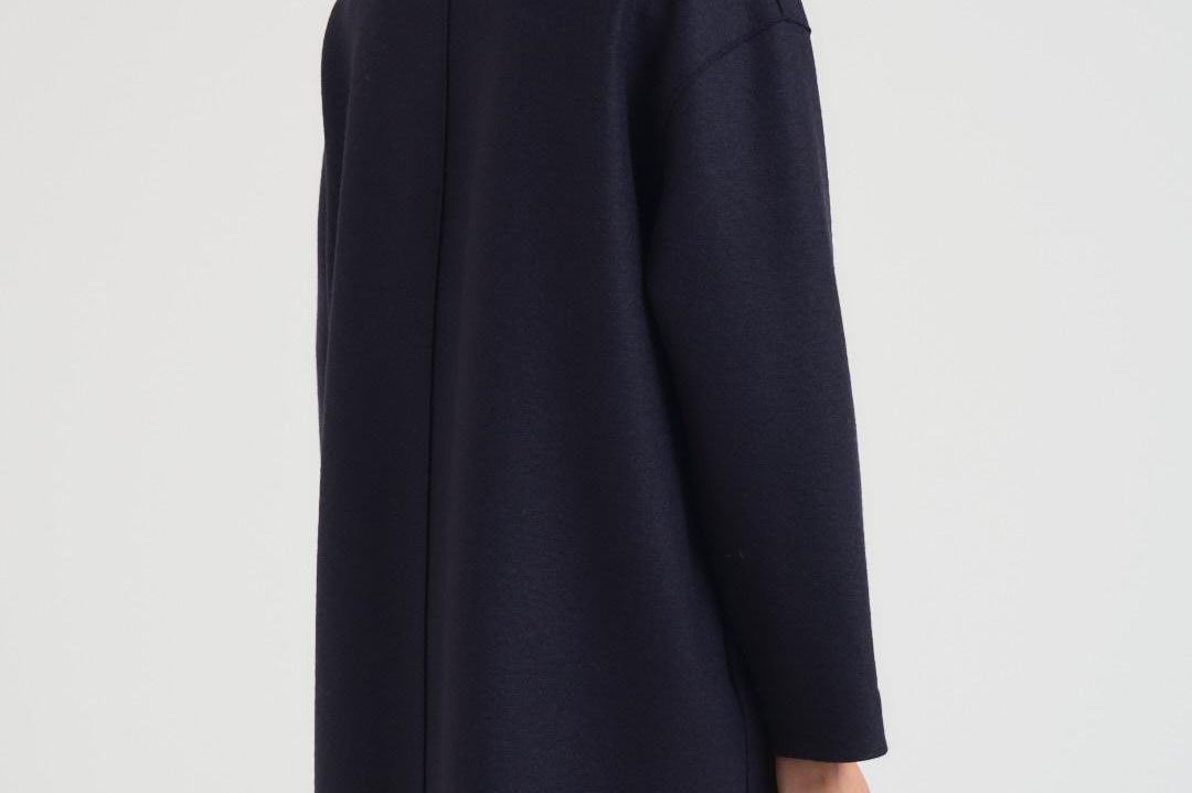 Cappotto donna doppiopetto blu AC1487 MLK358 HARRIS WHARF LONDON