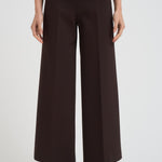 Pantalone donna a palazzo marrone L5WI53 W18 LIVIANA CONTI