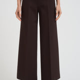 Pantalone donna a palazzo marrone L5WI53 W18 LIVIANA CONTI