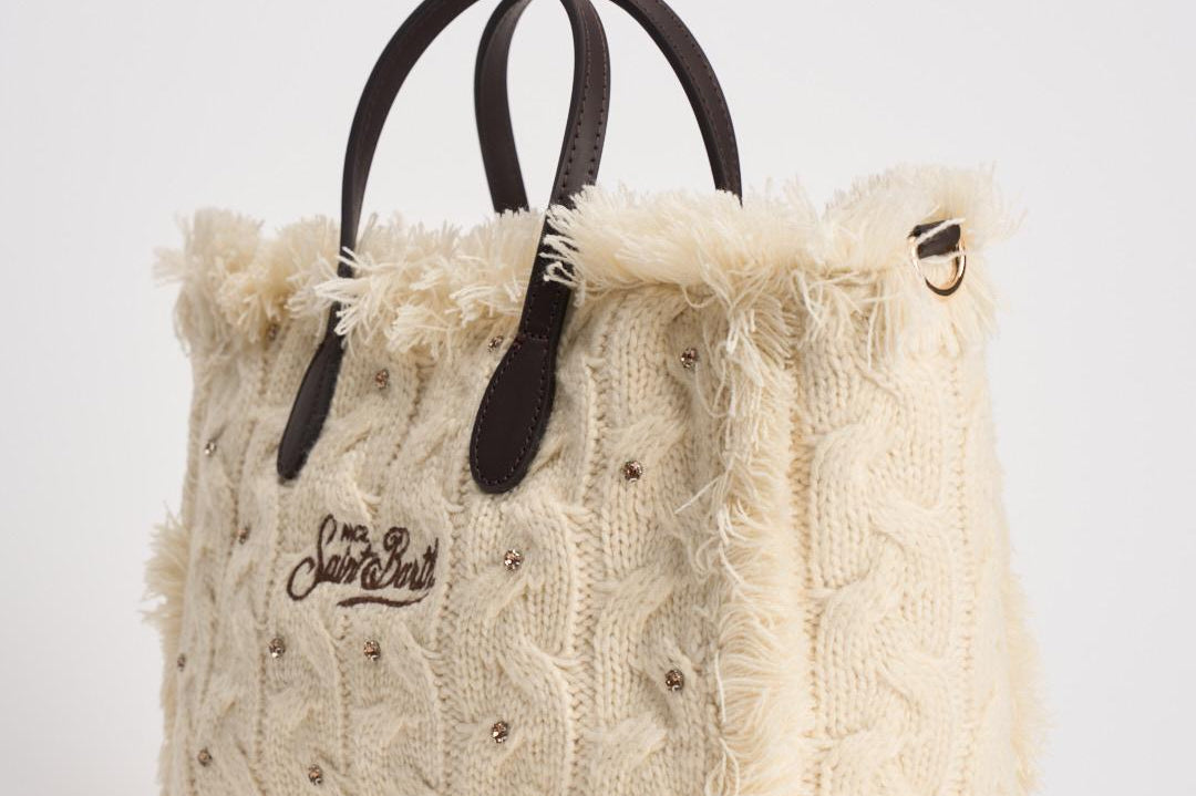 Borsa donna Colette a trecce panna COLETTEWL BRAID12 MC2 SAINT BARTH