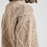 Maglia donna a rombi beige ELLADE 001 MAX MARA STUDIO