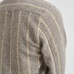 Camicia uomo gessata grigia in lana 1000558 320 LES DEUX