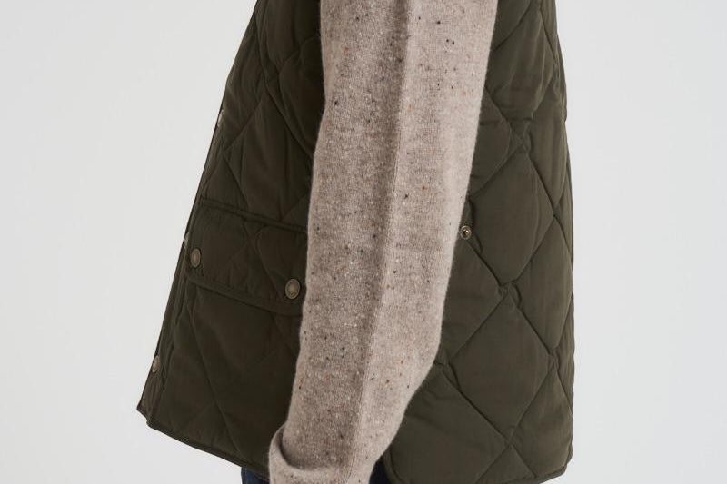 Gilet uomo trapuntato Lowerdale verde oliva MGI0298 OL91 BARBOUR