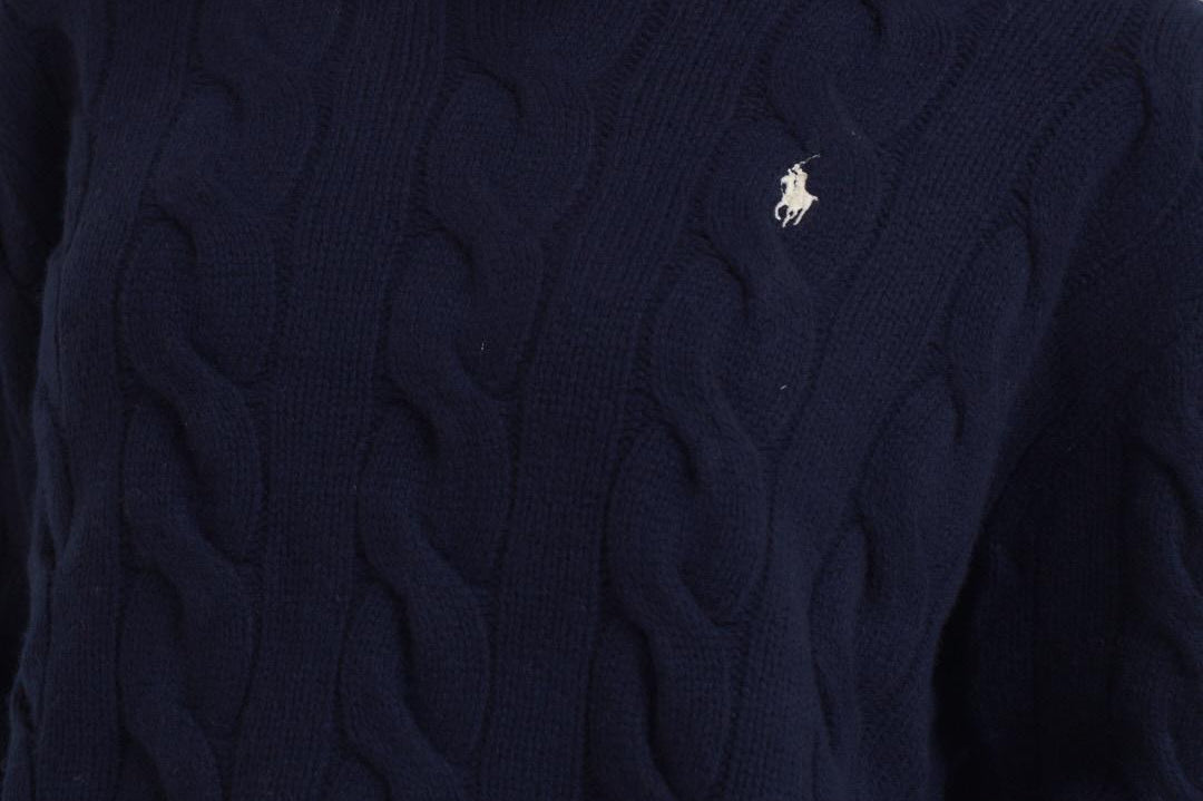 Maglia donna girocollo a treccia blu 211A91216 003 RALPH LAUREN
