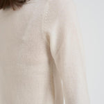 Maglia donna girocollo panna CATELINA CREAM ABSOLUT CASHMERE.
