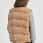 Gilet donna trapuntato in lana cammello 211966120 002 RALPH LAUREN