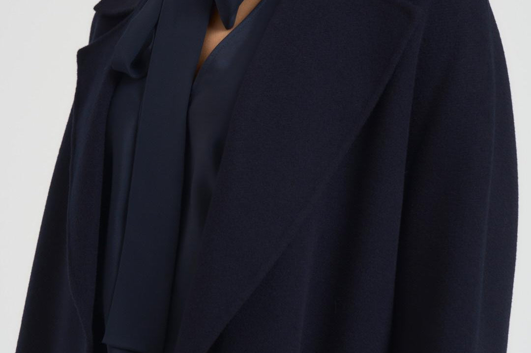 Cappotto donna midi Cles blu notte CLES 006 MAX MARA STUDIO