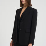 Blazer donna monopetto in cady nero LINZ 001 MAX MARA STUDIO