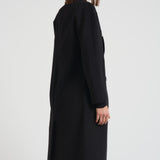 Cappotto lungo donna doppiopetto nero MYRNA DEBORA21 ACCADEMIE TESSILI