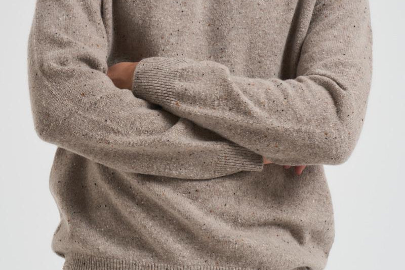 Maglia uomo girocollo tortora MKN1575 ST51 BARBOUR