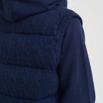 Gilet donna trapuntato in lana blu notte 211966120 500 RALPH LAUREN