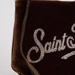 Pochette donna Aline marrone in velluto e strass ALINE VELVETSTRASS19 MC2 SAINT BARTH