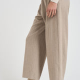 Pantalone donna carrot fit gessato tortora L33 GEST LIVIANA CONTI