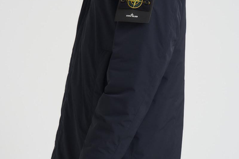 Cappotto uomo Micro Twill midi blu 7100007 S0026V0020 STONE ISLAND