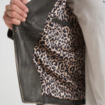 Giubbotto uomo chiodo in pelle nero GMP00297 P00064790100 GOLDEN GOOSE