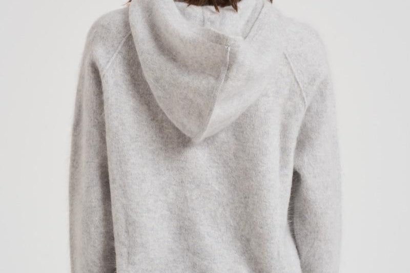 Maglia con cappuccio in cashmere donna SOSO 2398GRISCLAIR KUJTEN