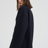 Cappotto donna Cocoon monopetto lungo nero GWP00566 P00050250486 GOLDEN GOOSE