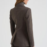 Giacca donna doppiopetto Powo tortora D420021X POWO024CASTAGNA P.a.r.o.s.h.