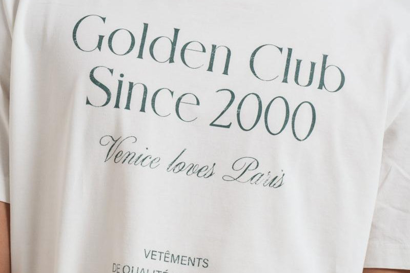 T-shirt uomo girocollo bianca GMP01220 P00225411616 GOLDEN GOOSE