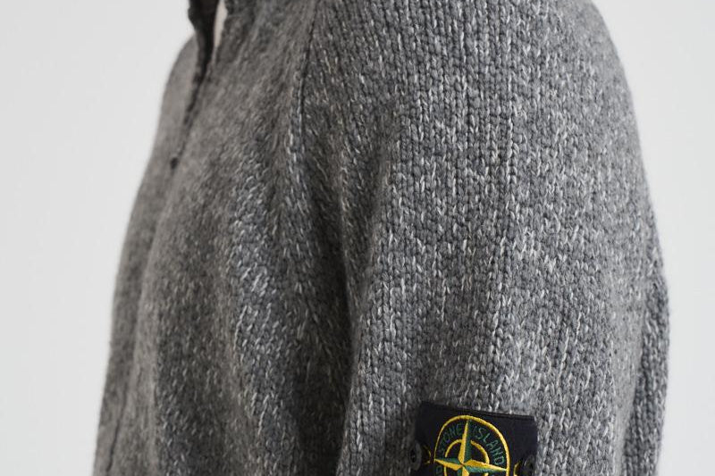 Cardigan uomo Fancy Yarn Mouliné grigio 5100051 S00N1V0M6B STONE ISLAND