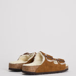 Sandalo arizona in shearling e camoscio donna 1001135 MINK BIRKENSTOCK
