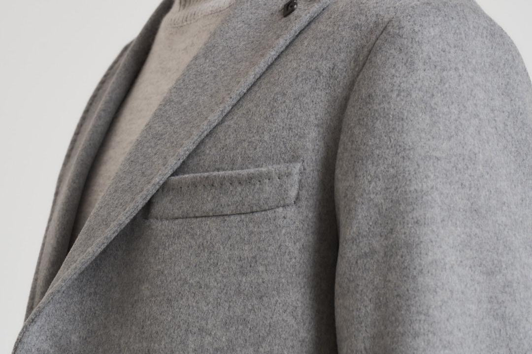Cappotto uomo monopetto grigio chiaro DUBLINO C721164 BRERAS
