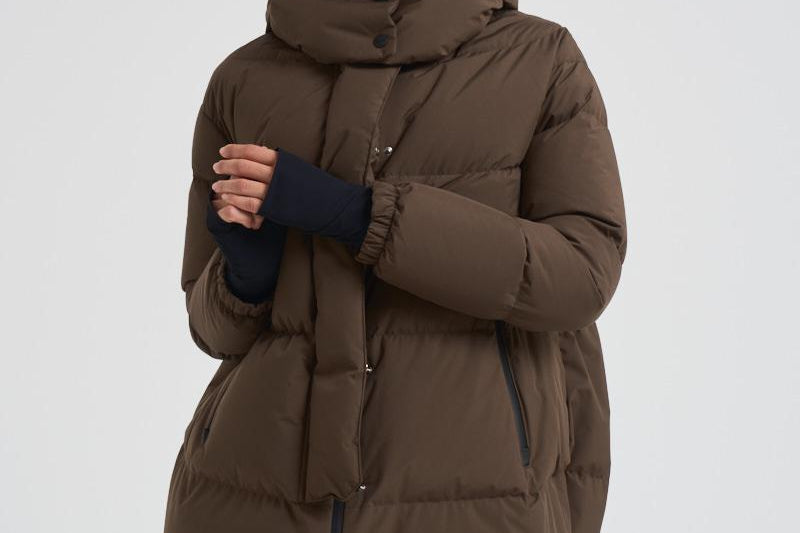 Piumino donna Laminar lungo verde militare PI002047D 7400 HERNO
