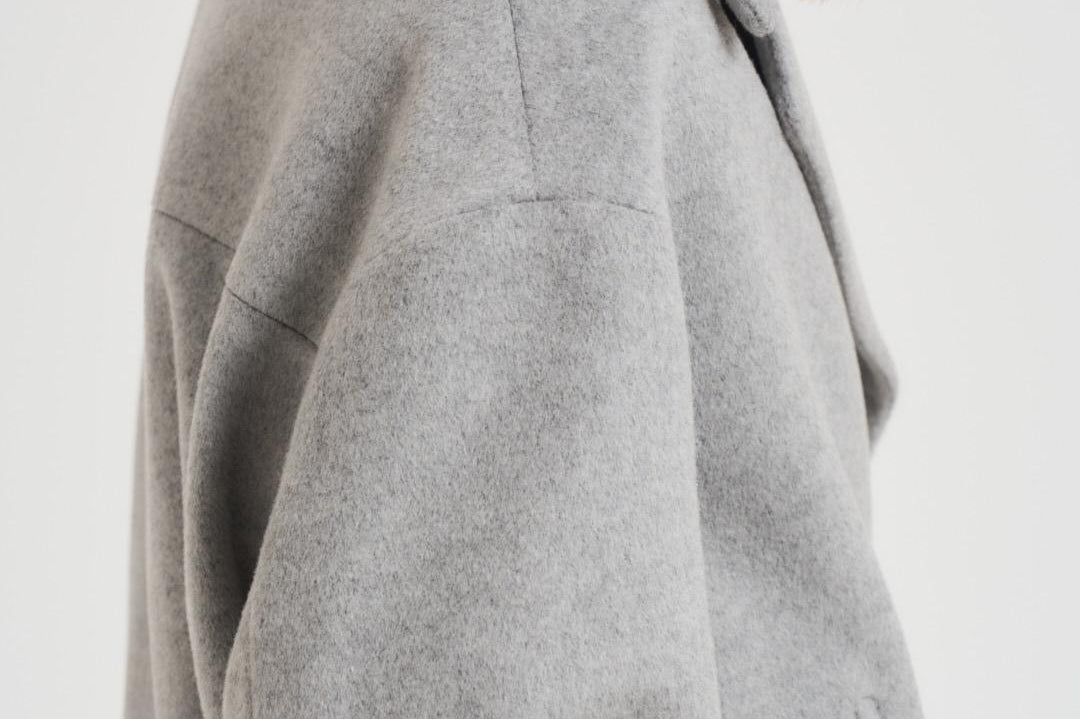 Cappotto donna corto grigio chiaro IRIS DEBORA402 ACCADEMIE TESSILI