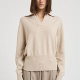 Polo donna in maglia gesso L5WC76 W55 LIVIANA CONTI