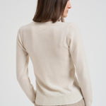 Maglia donna girocollo panna CATELINA CREAM ABSOLUT CASHMERE.
