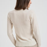 Maglia donna girocollo panna CATELINA CREAM ABSOLUT CASHMERE.