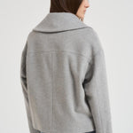 Cappotto donna corto grigio chiaro IRIS DEBORA402 ACCADEMIE TESSILI
