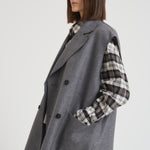 Gilet donna in panno cashmere grigio N42 X92 LIVIANA CONTI
