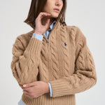 Pullover con cerniera donna beige 211972130 002 RALPH LAUREN