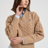 Pullover con cerniera donna beige 211972130 002 RALPH LAUREN