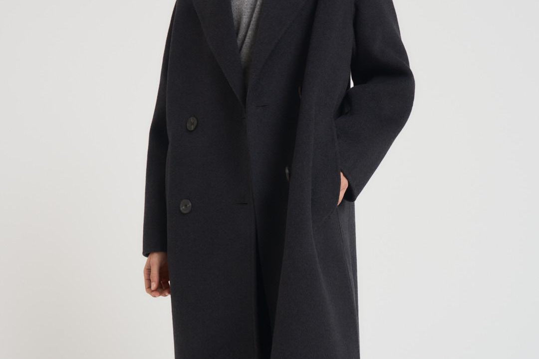 Cappotto donna in lana antracite DIANE DARK GREY ACCADEMIE TESSILI