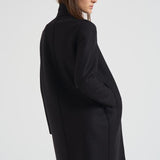 Cappotto donna monopetto nero AE1215 MLK199 HARRIS WHARF LONDON