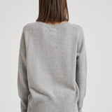 Maglione girocollo donna in cashmere 201726 DOVEGREY LISA YANG