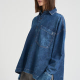 Camicia donna in denim scuro RENA ECLIPSE ICON DENIM